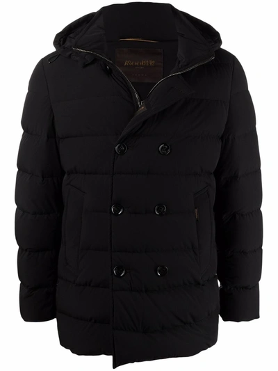 Moorer Florio Double-breasted Padded Coat In Black