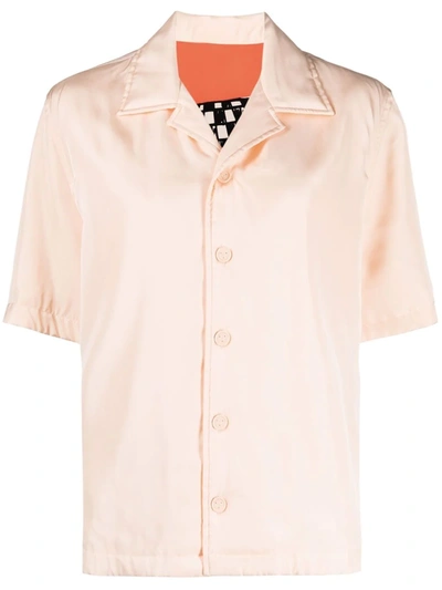Shop Bottega Veneta Car-print Short-sleeved Shirt In Rosa