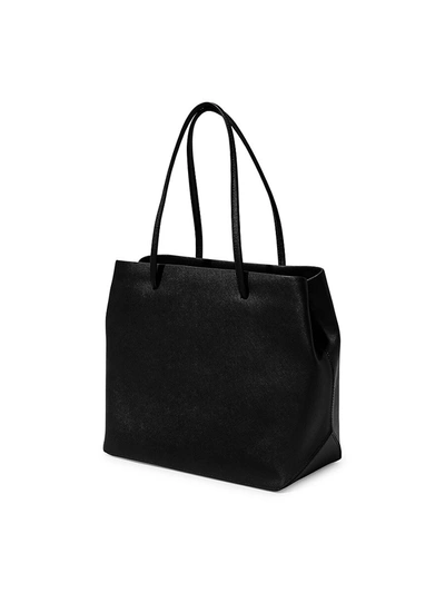 Shop The Marc Jacobs Coated Leather Tote In Black