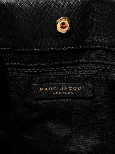 Shop The Marc Jacobs Coated Leather Tote In Black