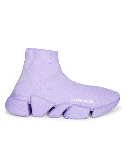 Shop Balenciaga Speed 2.0 Lt Sock Sneakers In Lilac