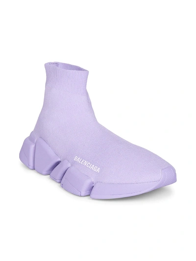 Shop Balenciaga Speed 2.0 Lt Sock Sneakers In Lilac