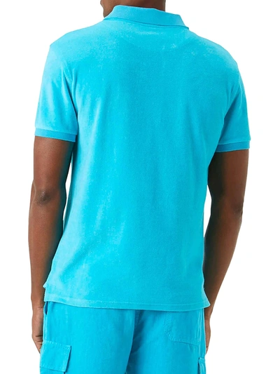 Shop Vilebrequin Men's Terry Polo Shirt In Bleu De Mer