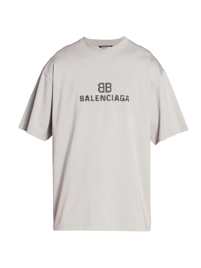 Slim-fit Blurred Logo T-shirt In Grey