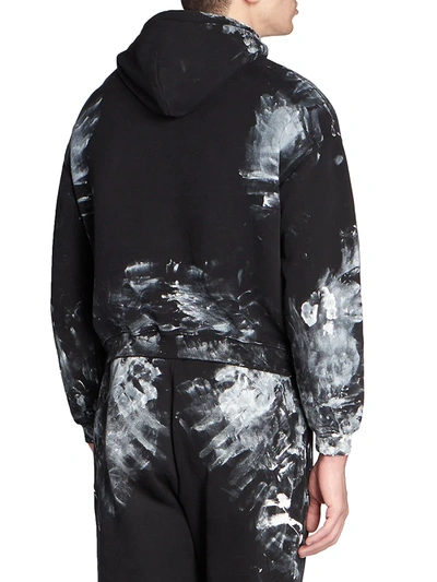 Shop Balenciaga Painter Hoodie In Black White