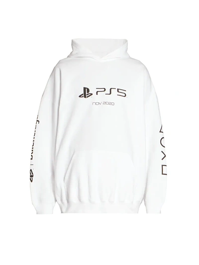 Balenciaga White Sony Playstation Edition Boxy Hoodie | ModeSens