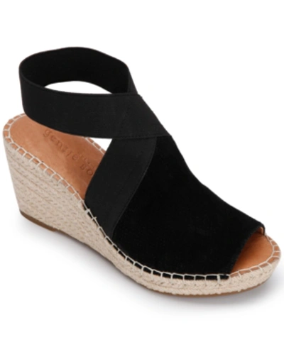 Shop Gentle Souls By Kenneth Cole Colleen Espadrille Wedge Sandals Women's Shoes In Black