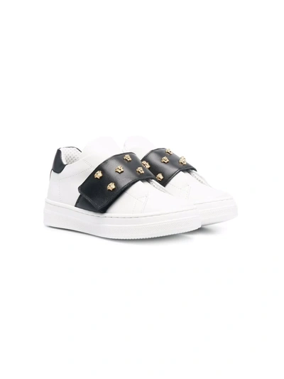 Shop Versace Medusa Head Touch Strap Sneakers In White