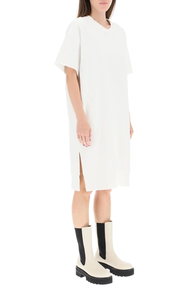Shop Mm6 Maison Margiela Fleece Mini Dress In White