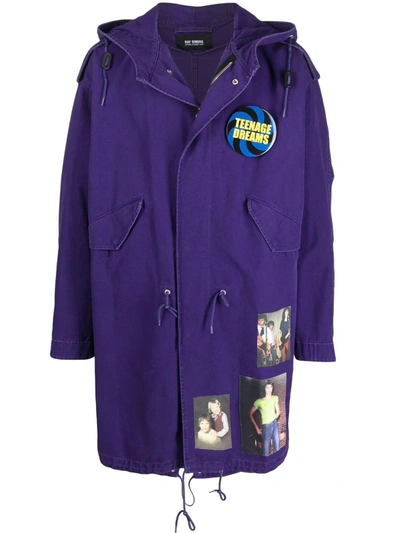 Shop Raf Simons Photograph-print Parka Coat In Violett