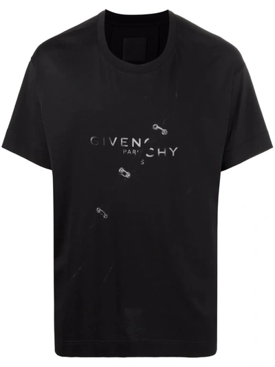 Shop Givenchy Trompe L'oeil Logo-print T-shirt In Schwarz