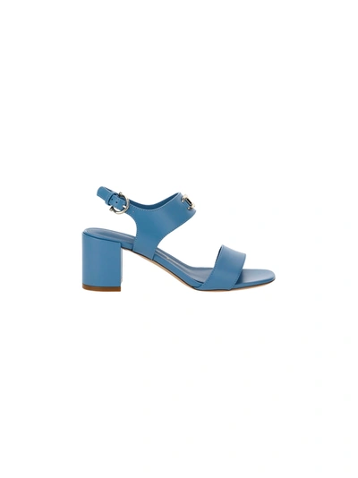 Shop Ferragamo Cayla Sandals In Blue
