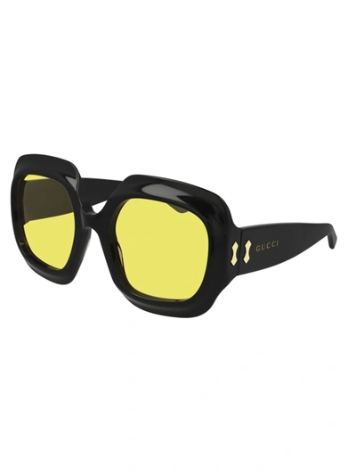 Shop Gucci Gg0988s Sunglasses In Black Black Yellow