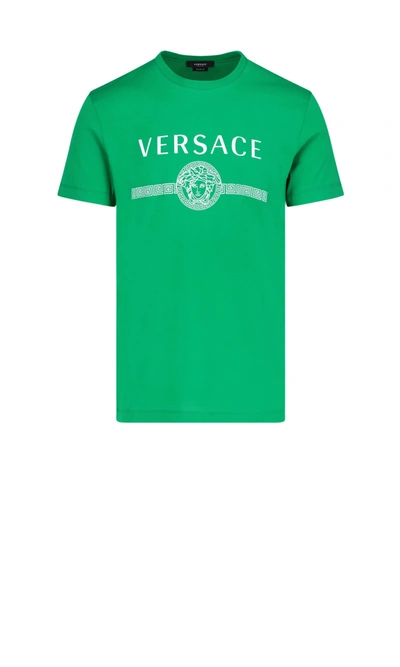 Shop Versace T-shirt In Green