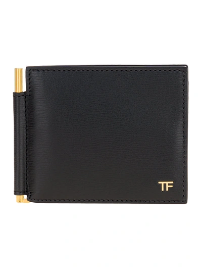 Shop Tom Ford Money Clip Wallet In Black