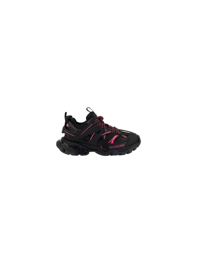 Shop Balenciaga Track Sneakers In Black/fluo Pink