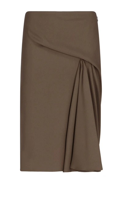 Shop Versace Skirt In Brown