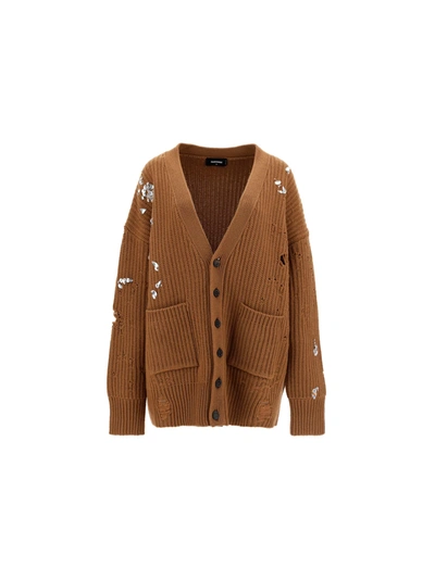 Shop Dsquared2 Cardigan In Brown