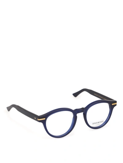 Shop Cutler And Gross 1338/51/03 Eyewear In Matt Navy Blue