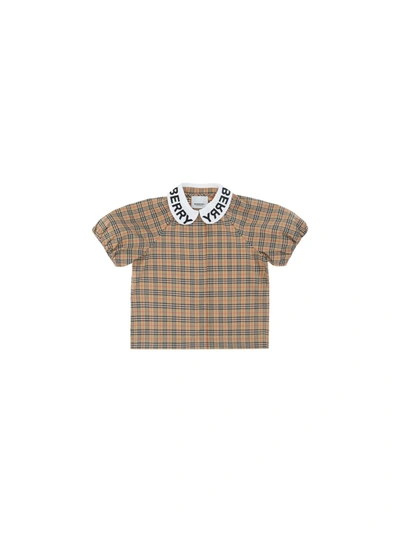 Shop Burberry Lila Shirt For Girl In Beige
