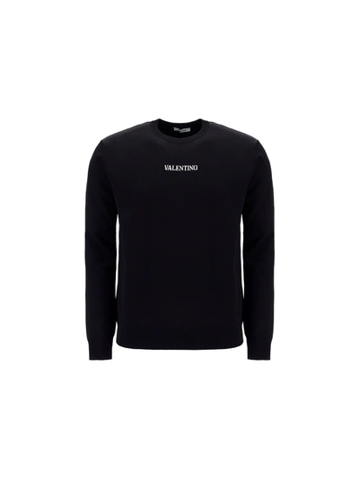Shop Valentino Sweater In Nero/avorio