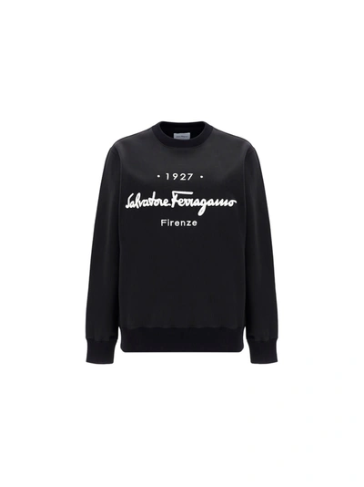 Shop Ferragamo Sweatshirt In Black