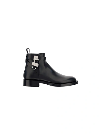 Shop Givenchy Lock Boots In Black