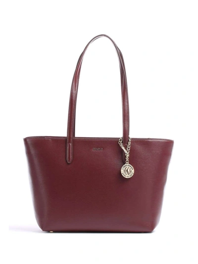 Shop Dkny Bryant Medium Tote In Awn Aged Wine