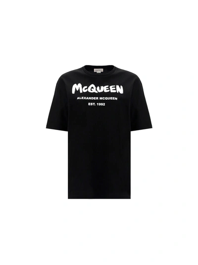 Shop Alexander Mcqueen T-shirt In Black/white