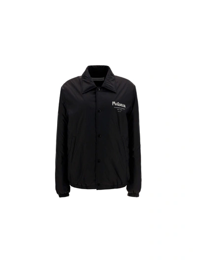 Shop Alexander Mcqueen Jacket In Black/white