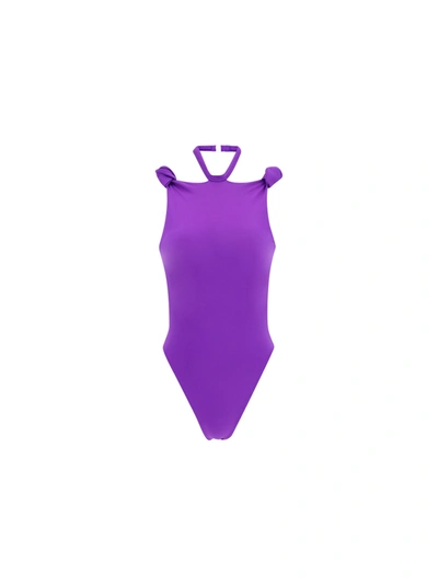 Shop Attico Swimsuit In Purple