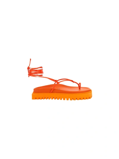 Shop Attico Renee Sandals In Orange