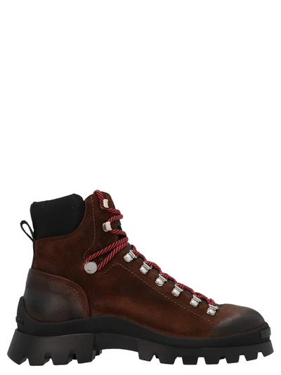 Shop Dsquared2 Tank Hiking Shoes In Brown