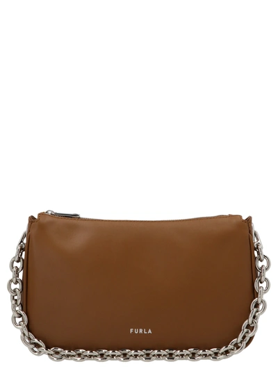 Shop Furla Moon S Bag In Brown