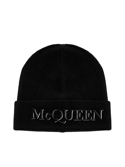 Shop Alexander Mcqueen Hat In Black Ivory