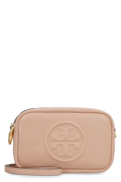 Shop Tory Burch Perry Bombè Leather Camera Bag In Pink