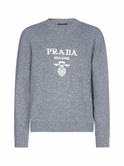 Shop Prada Sweater In Grigio