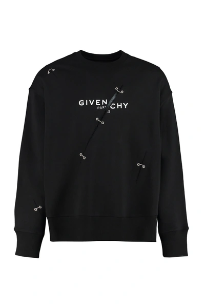 Shop Givenchy Oversize Cotton Sweatshirt In Black