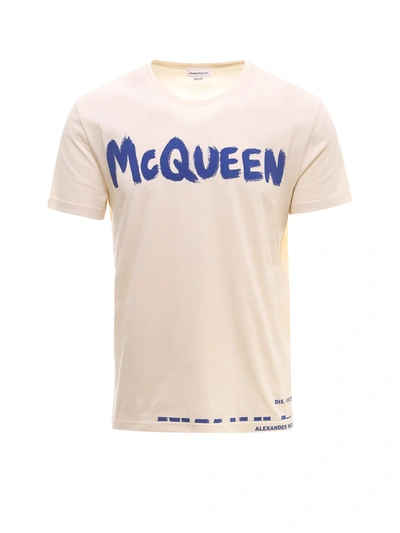 Shop Alexander Mcqueen T-shirt In Beige