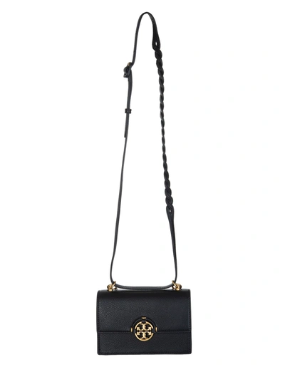 Shop Tory Burch Black Miller Minibag In Grained Leather