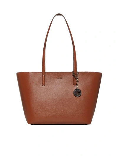 Dkny Bryant Medium Leather Tote Bag In Red | ModeSens