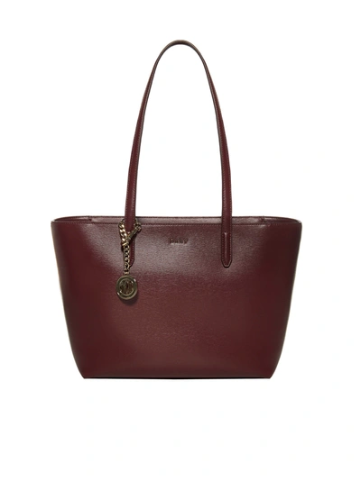 Shop Dkny Tote In Aged Wine