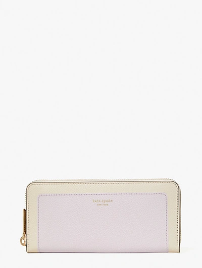 Shop Kate Spade Margaux Slim Continental Wallet In Lilac Moonlight Multi