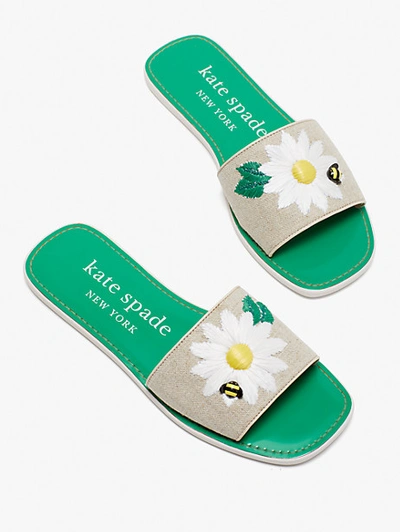 Shop Kate Spade Seraphina Slide Sandals In Natural