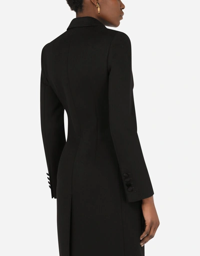 Shop Dolce & Gabbana Single-breasted Wool And Cashmere Coat In Black