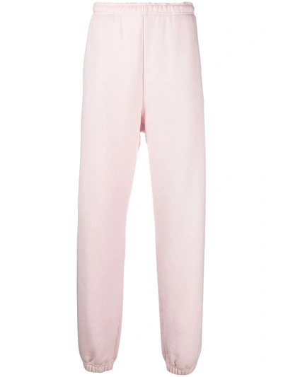 Shop Marni Bleached-effect Tapered Track Pants In Rosa