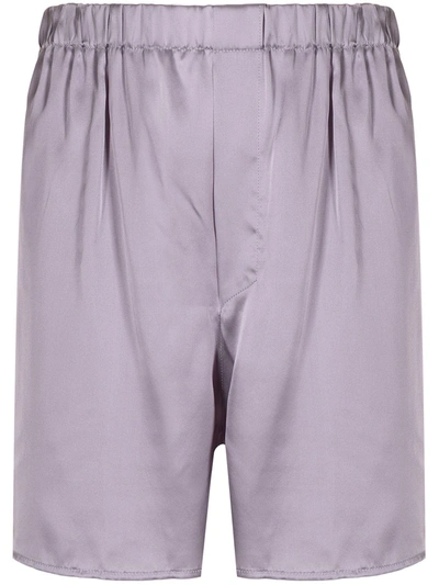Shop Ludovic De Saint Sernin Elasticated Silk Shorts In Violett
