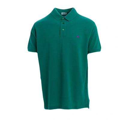 Shop Etro Polo Shirt In Green