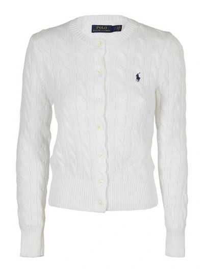 Shop Polo Ralph Lauren Cardigan In White