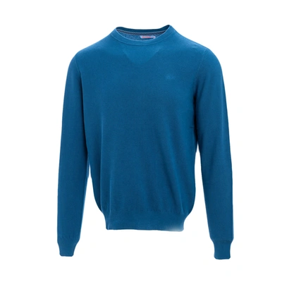 Shop Sun 68 Sun68 Cotton Crewneck Sweater In Dark Blue